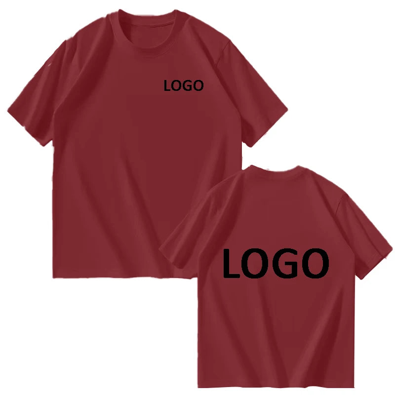 Custom Printed  T-shirts for Men and Women, Loose Casual Clothing, Fashion Custom Size Label Short-sleeved T-shirt