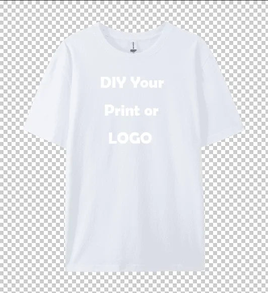 Men's and women's customized T-shirts, 100% pure cotton custom printed shirts, short sleeves, your logo photo, brand text,