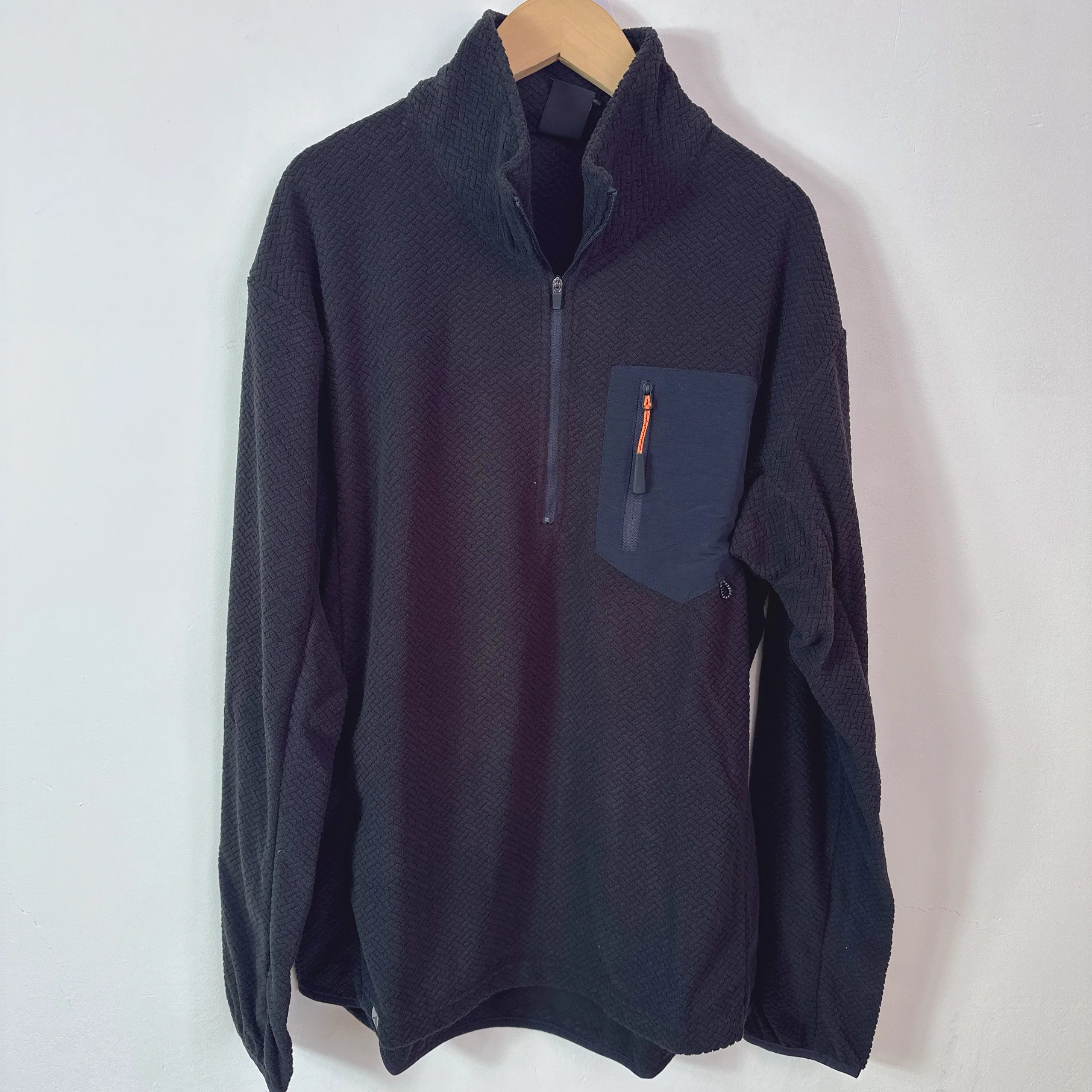 Original Men's Hoodie Sweatshirt Casual Leisure Top Polyester Fiber Warmth Youth Style round Neck with Chest Pocket Unisex