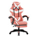 Pink and white with footrest